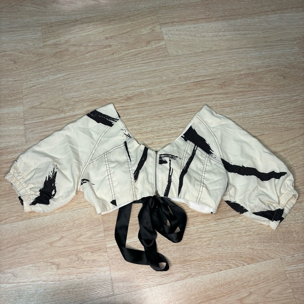 Abstract Crop Top - Picture 2 of 2